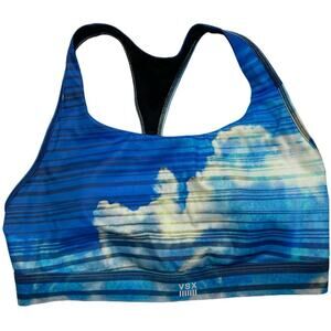 Victoria Secret The Show Off Blue Tie Dye Sport Bra Women's Size M NWT